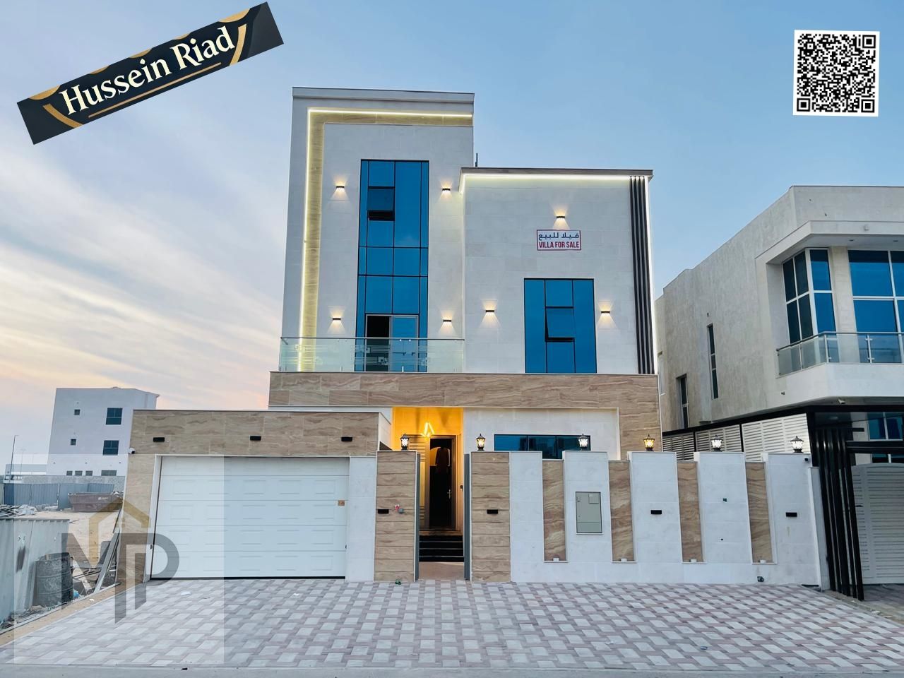 Luxury super deluxe villa for sale in Al Bahia area, price includes registration and ownership fees, and a very large building area.