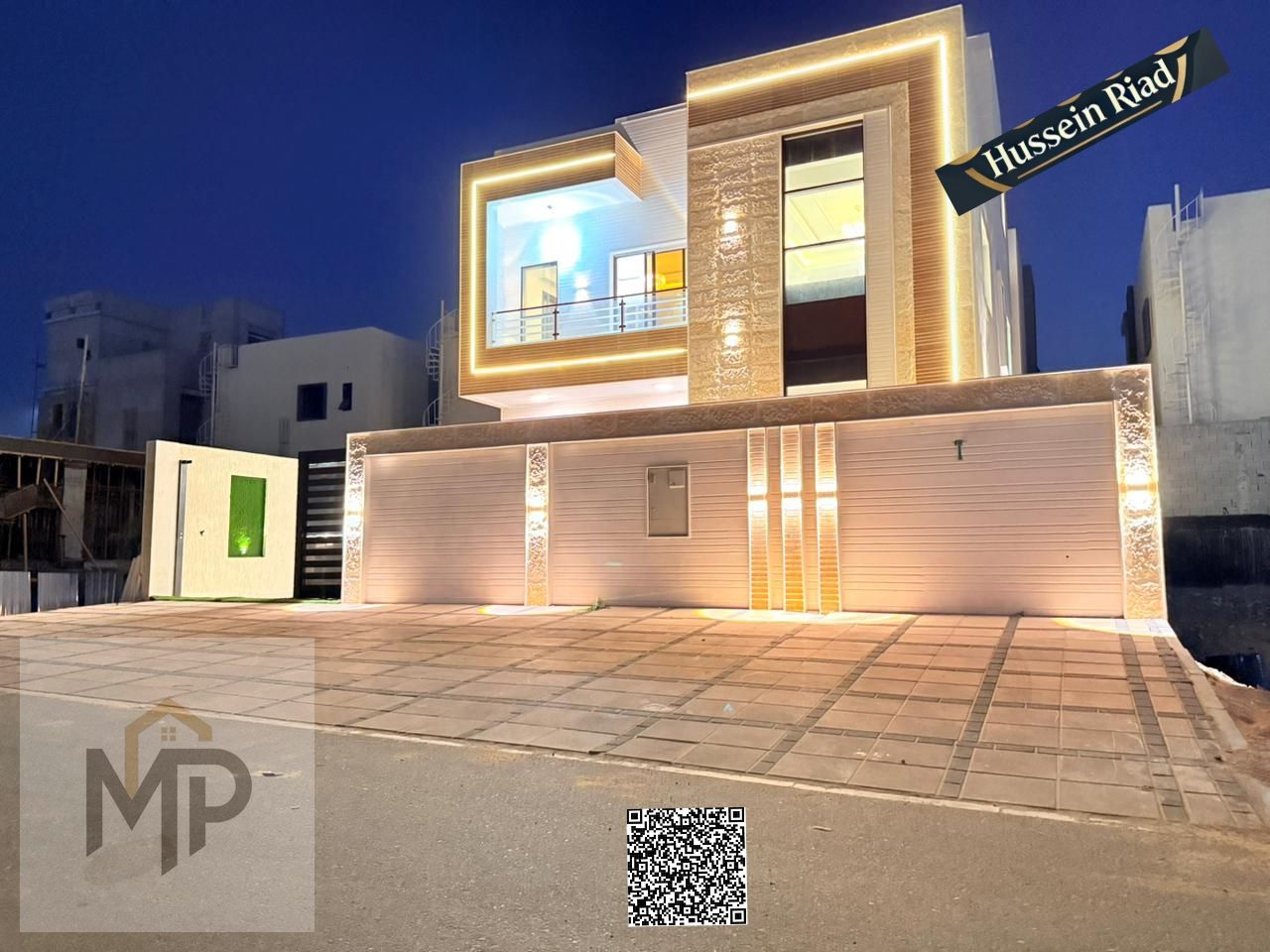 Modern "Ultra Luxe" Villa for Sale - Al Helio 2 (Ajman). A complete contemporary design with a rooftop terrace and the price includes registration fee