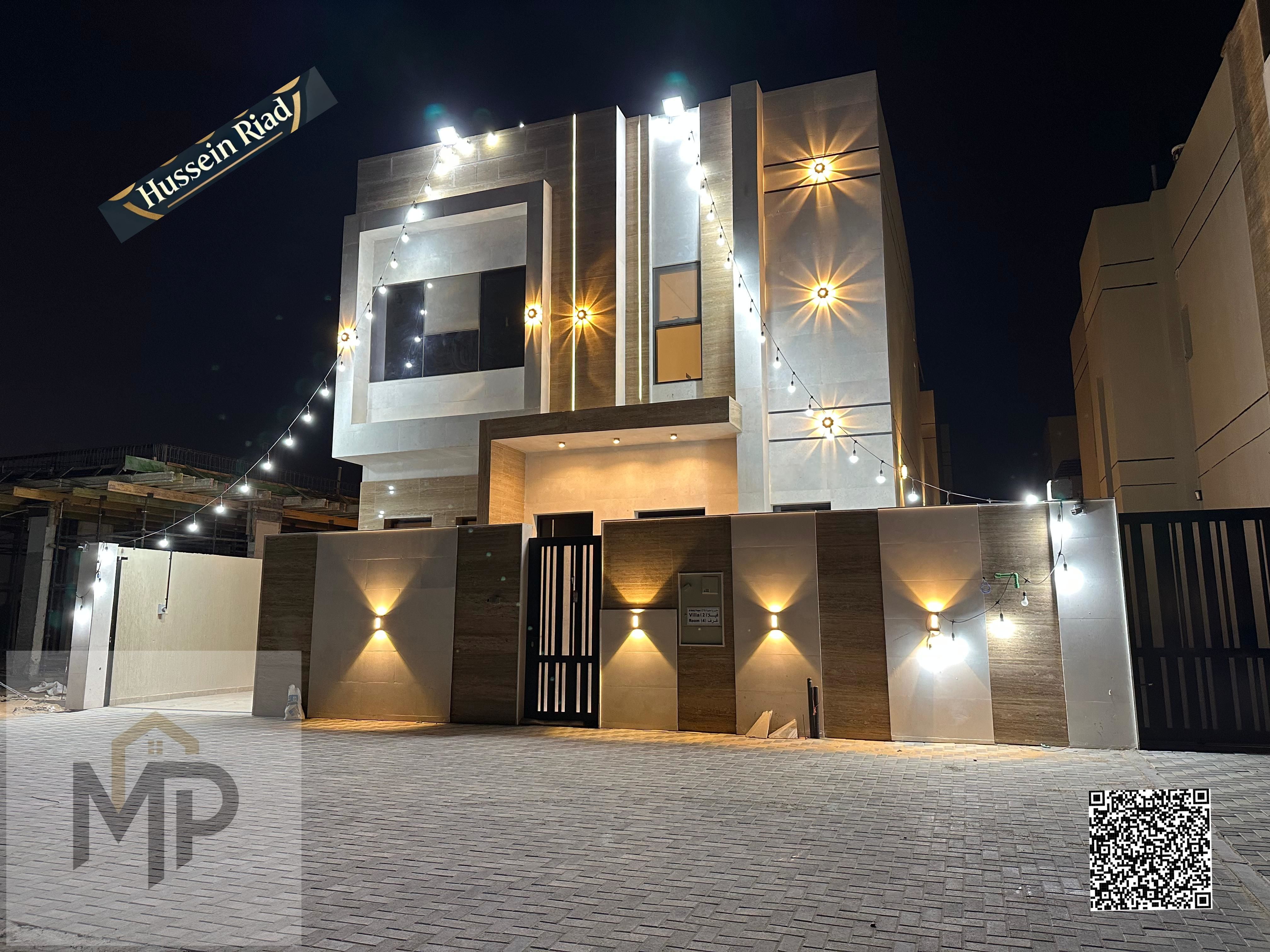 Luxury super deluxe villa for sale in Al Zahiyah area, Ajman, price including registration and ownership fees.