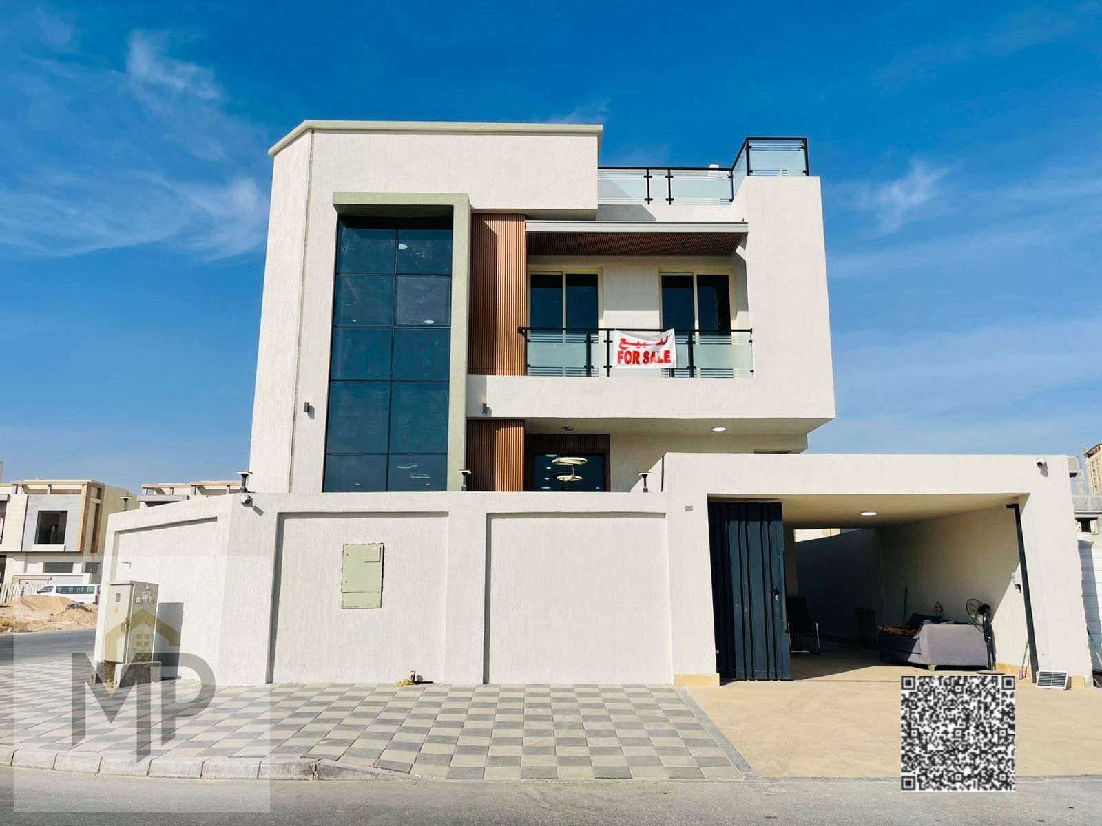 Villa for sale opposite Al Rahmaniya, Sharjah, Al Yasmin area, near services.