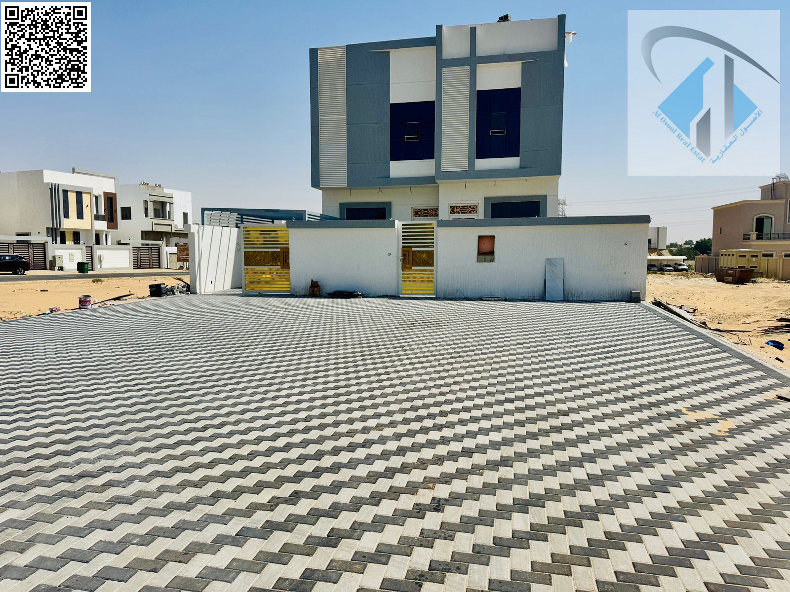 Villa for sale, freehold, open to all nationalities, near Sheikh Mohammed Bin Zayed Road