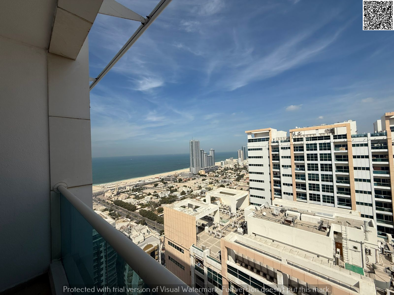 Two-bedroom apartment for sale in Ajman One Towers with open sea view, parking, vacant, 1,750 sq. ft AED 670,000