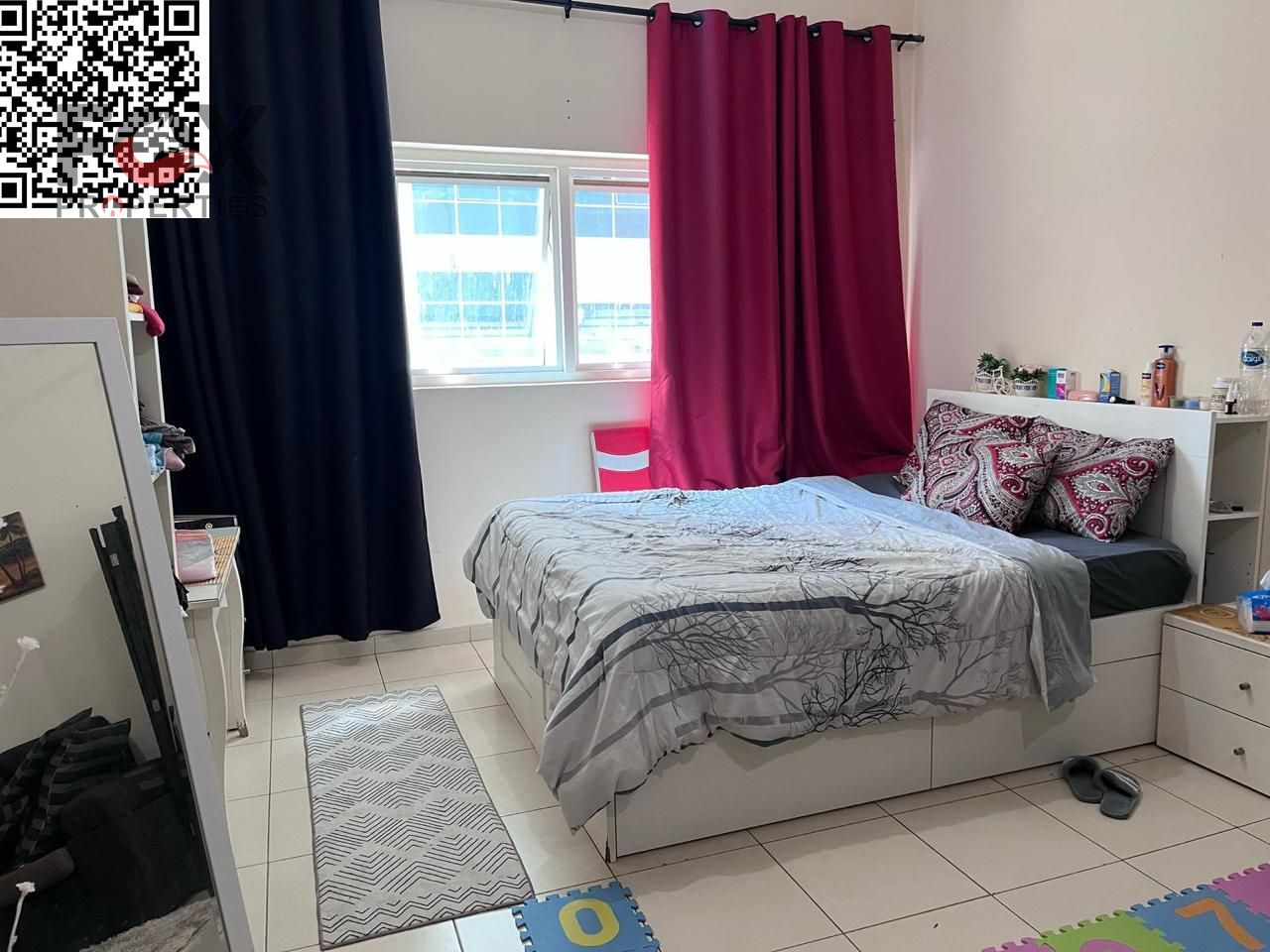Studio apartment for monthly rent in Ajman One Towers, within a fully integrated complex with a gym, swimming pool, and garden. Prime location and aff