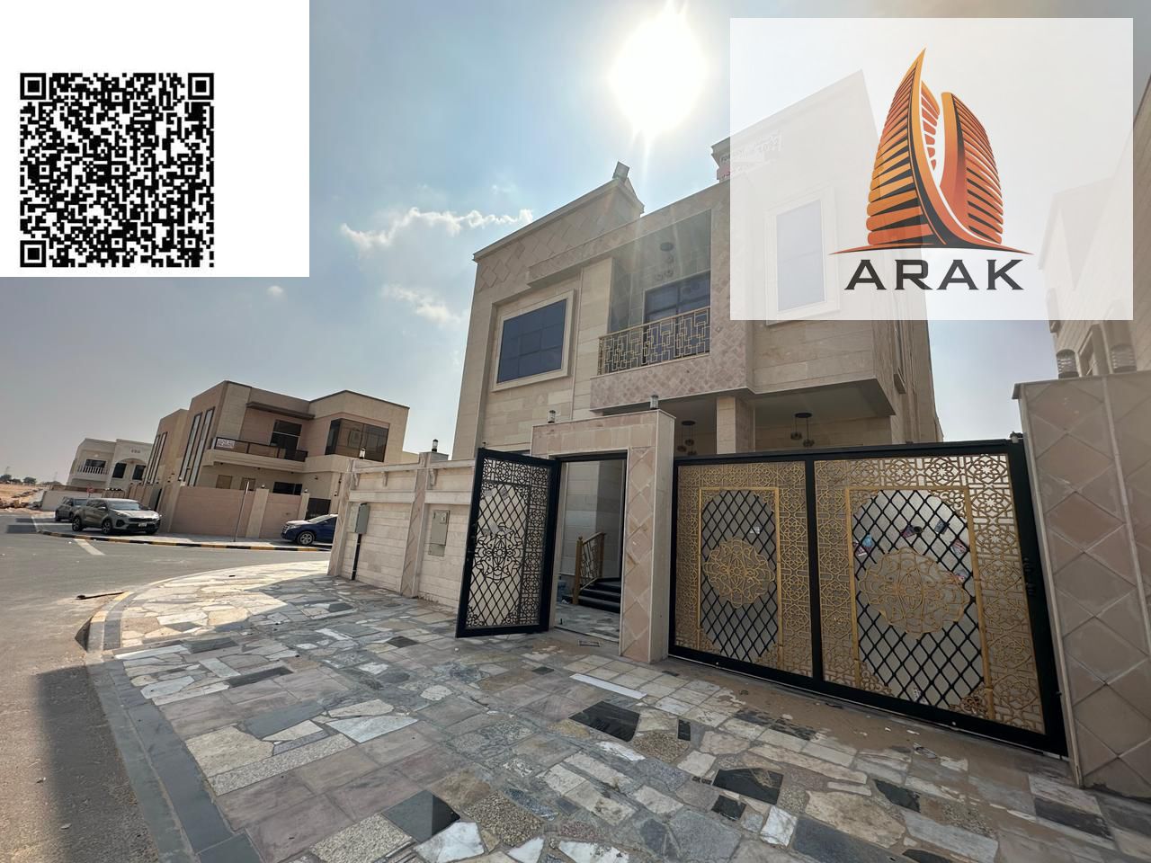 Corner villa for rent in Al Zahya Two floors with roof in a prime location suitable for luxury family living Villa details 6 master bedrooms Separate