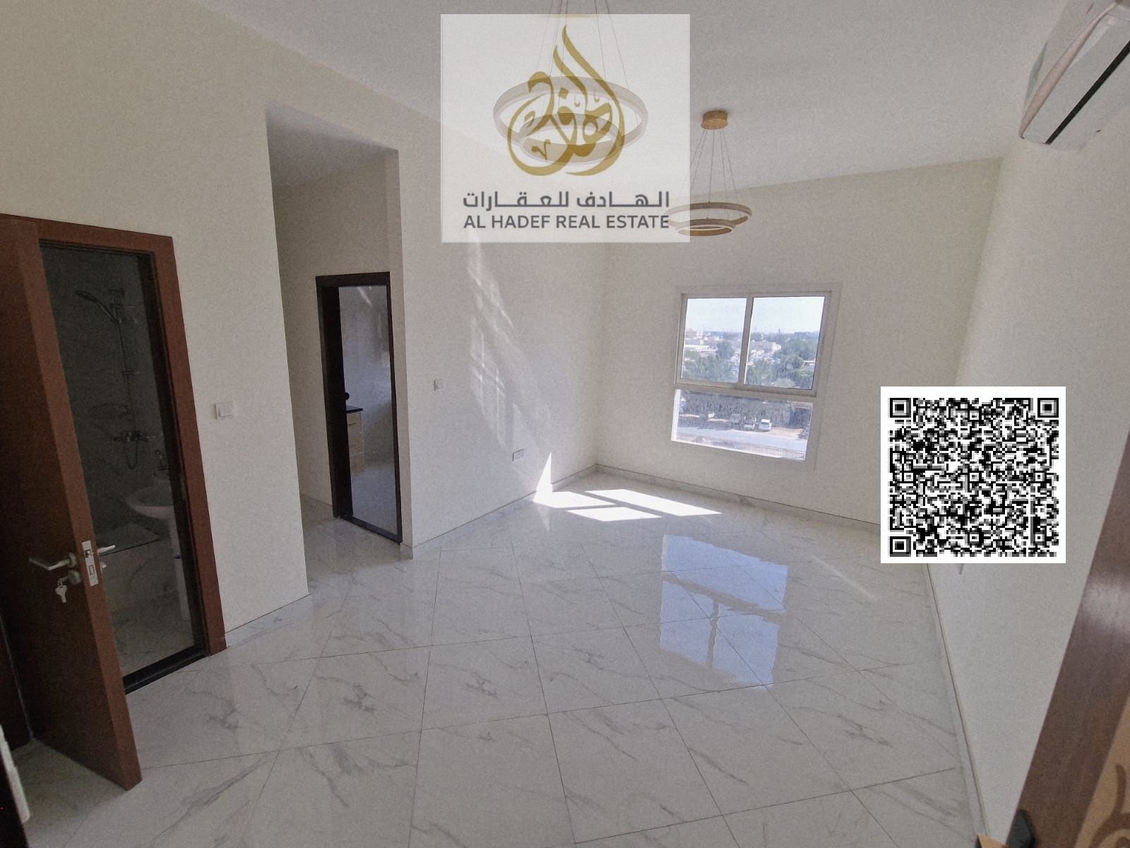 For rent in Ajman, first occupancy, two bedrooms, a living room with 2 bathrooms and a balcony in Al Nuaimiya on Al Ittihad Street next to D2D and Gif
