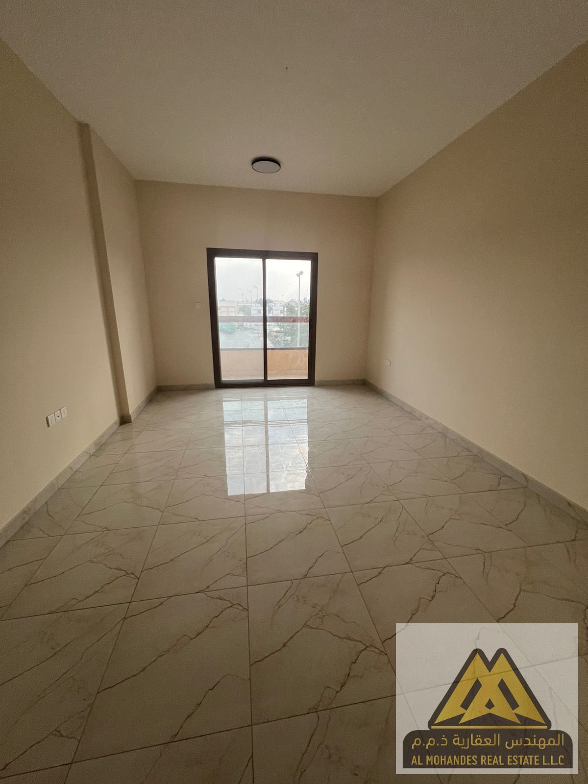 One Bedroom Apartment for Rent – Al Jurf 3 Industrial, Ajman-Master Bedroom-Balcony-First Occupancy- 36,000
