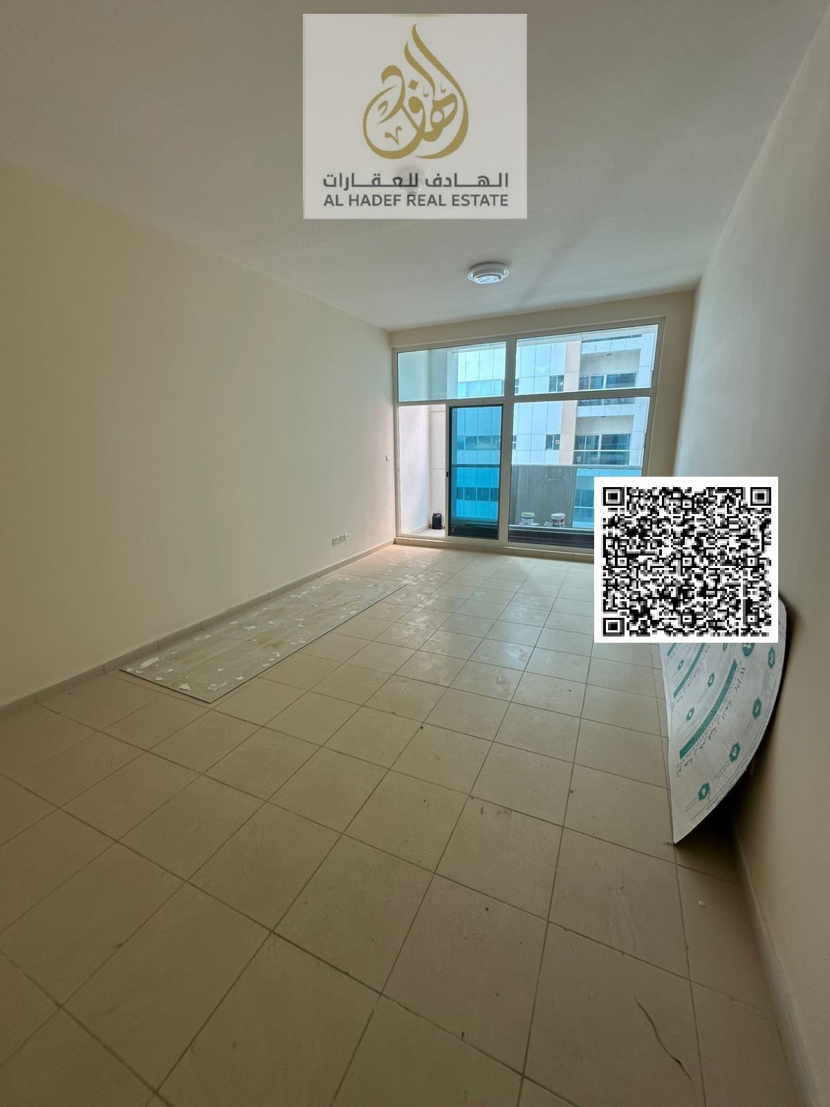 Two bedrooms and a living room for annual rent in Ajman One Towers, Al Rashidiya 3, Sheikh Khalifa Street. Features include: 3 bathrooms, master bedro