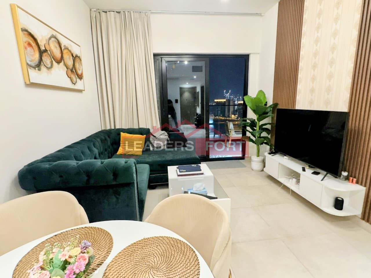 Fully Furnished 1-Bedroom | Premium Parking & High Floor | Creek View
