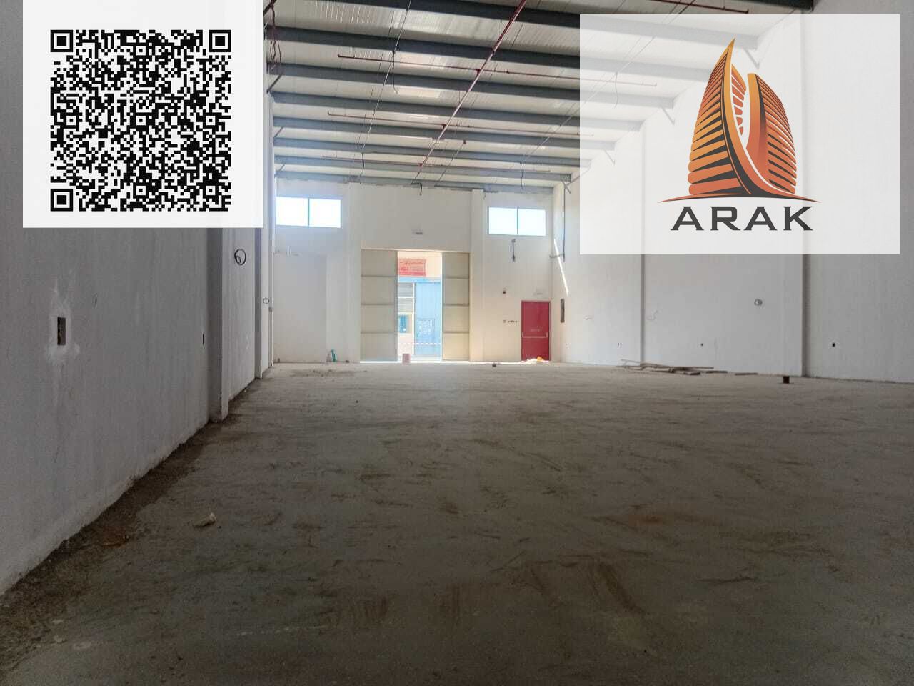 Annual rent in Ajman Industrial Area 1 Warehouse with a total area of 2700 sq ft (single slab) Suitable for storage or commercial use Located close to