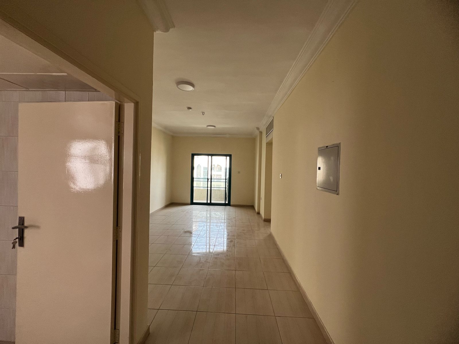 Two bedroom hall with balcony / wide spaces / central AC central gas / prime location near services / easy access Dubai Ajman.