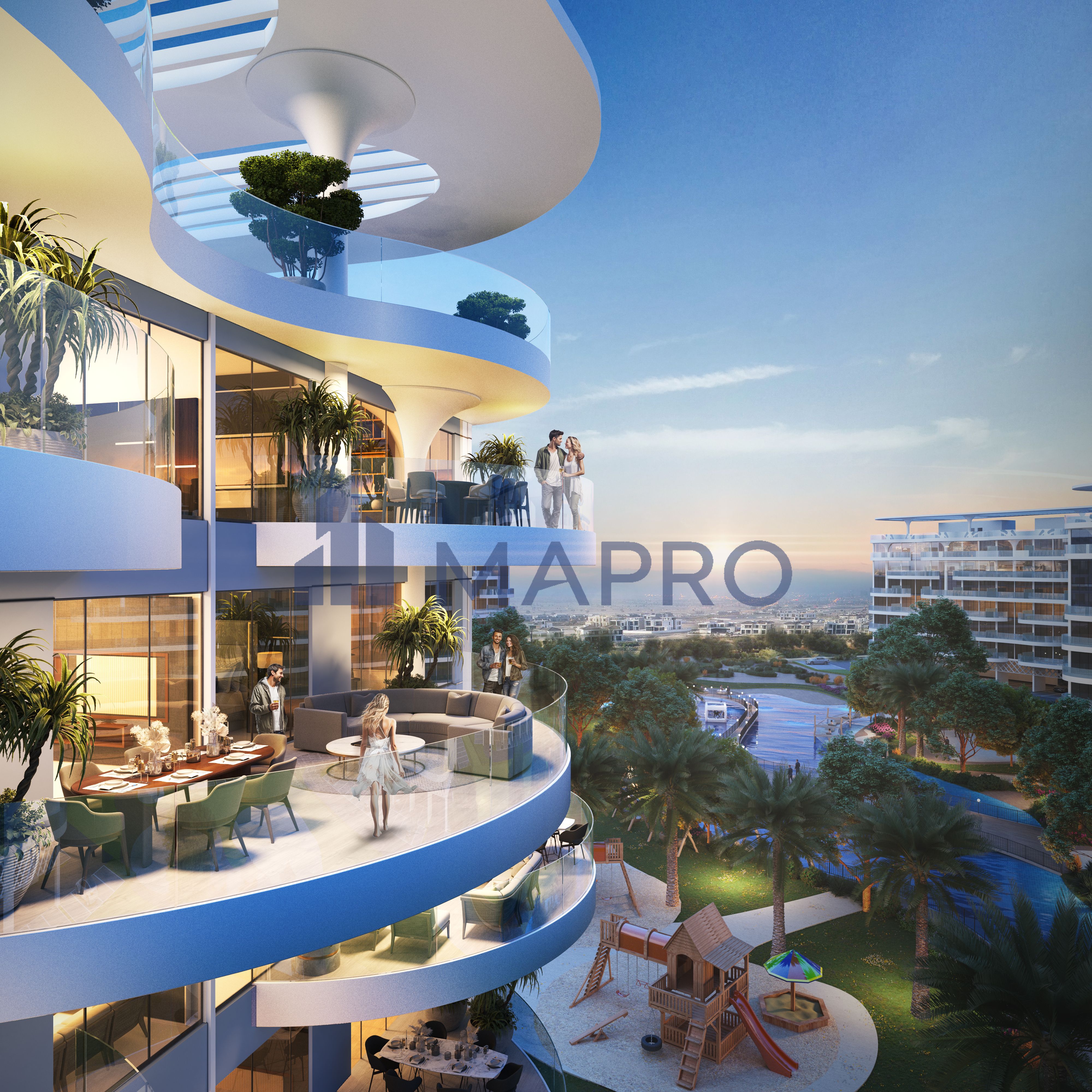 Top Floor Lagoon-View Residence with Laundry