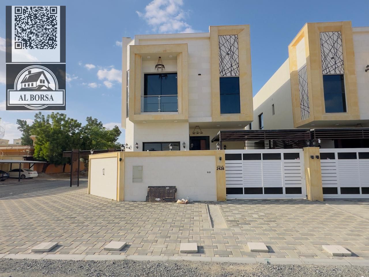 Villa for sale in Al Muwaihat 2 – Corner | 5 Master Bedrooms | Majlis & 2 Living Rooms | Maid's Room | Land Area 3,200 ft² | Built-up Area 3,450 ft