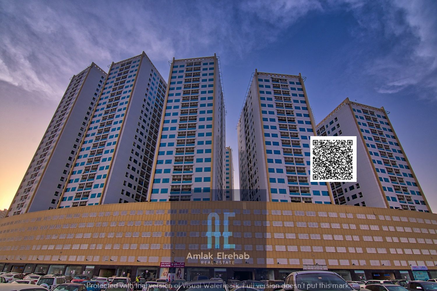 Studio for sale in pearl Towers with parking in the center of Ajman city