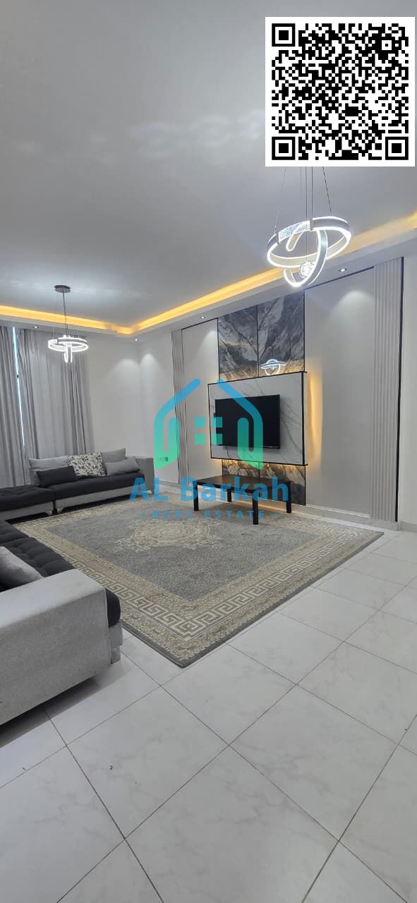"A luxurious apartment consisting of two bedrooms and a living room in Falcon Towers, featuring super deluxe finishing, a beautiful view, and a strate