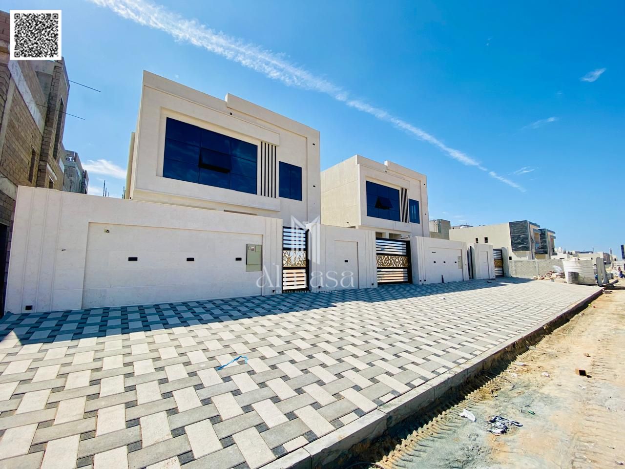 For sale a modern villa with full stone facade and high quality finishing in Al Helio area Ajman