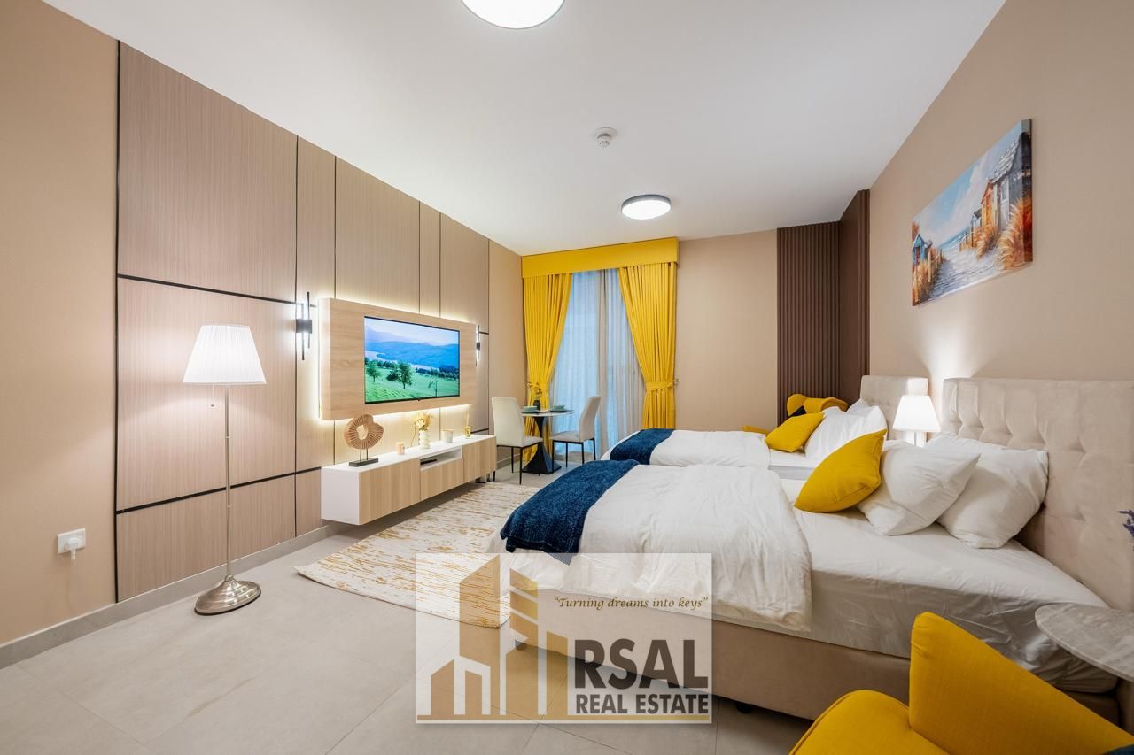 Luxurious spacious furnished studio with All Amenities // Yearly contract // Monthly payment plan