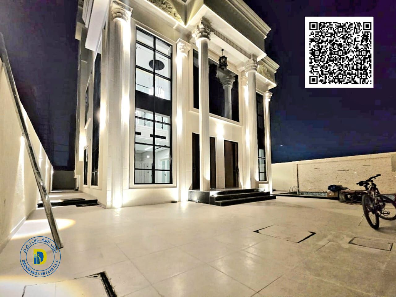 Luxury villa for sale in Al-Haliyo 2, 4000 sq ft, 6 bedrooms, living room, majlis, and roof terrace. Reasonable price.