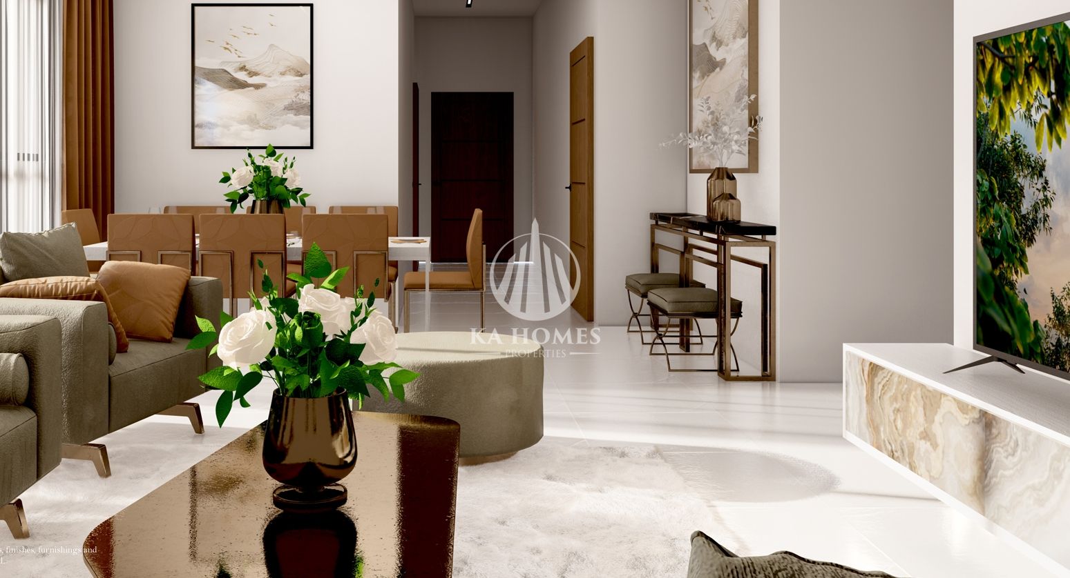 A luxury residential tower with 50 floors in a strategic location near Dubai