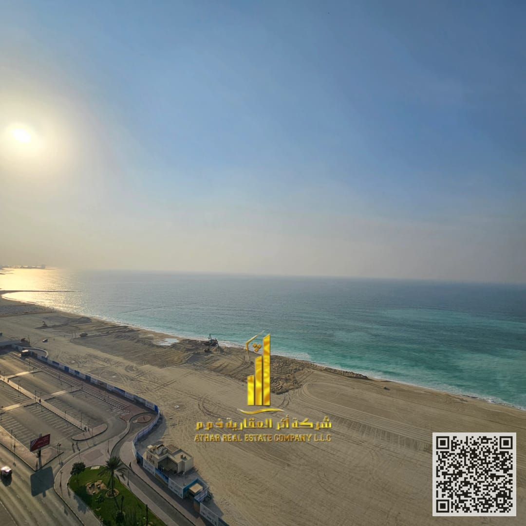 With a sea view, the most luxurious and elegant two-bedroom apartment with a fully furnished living room is available for monthly rent in the Residenc