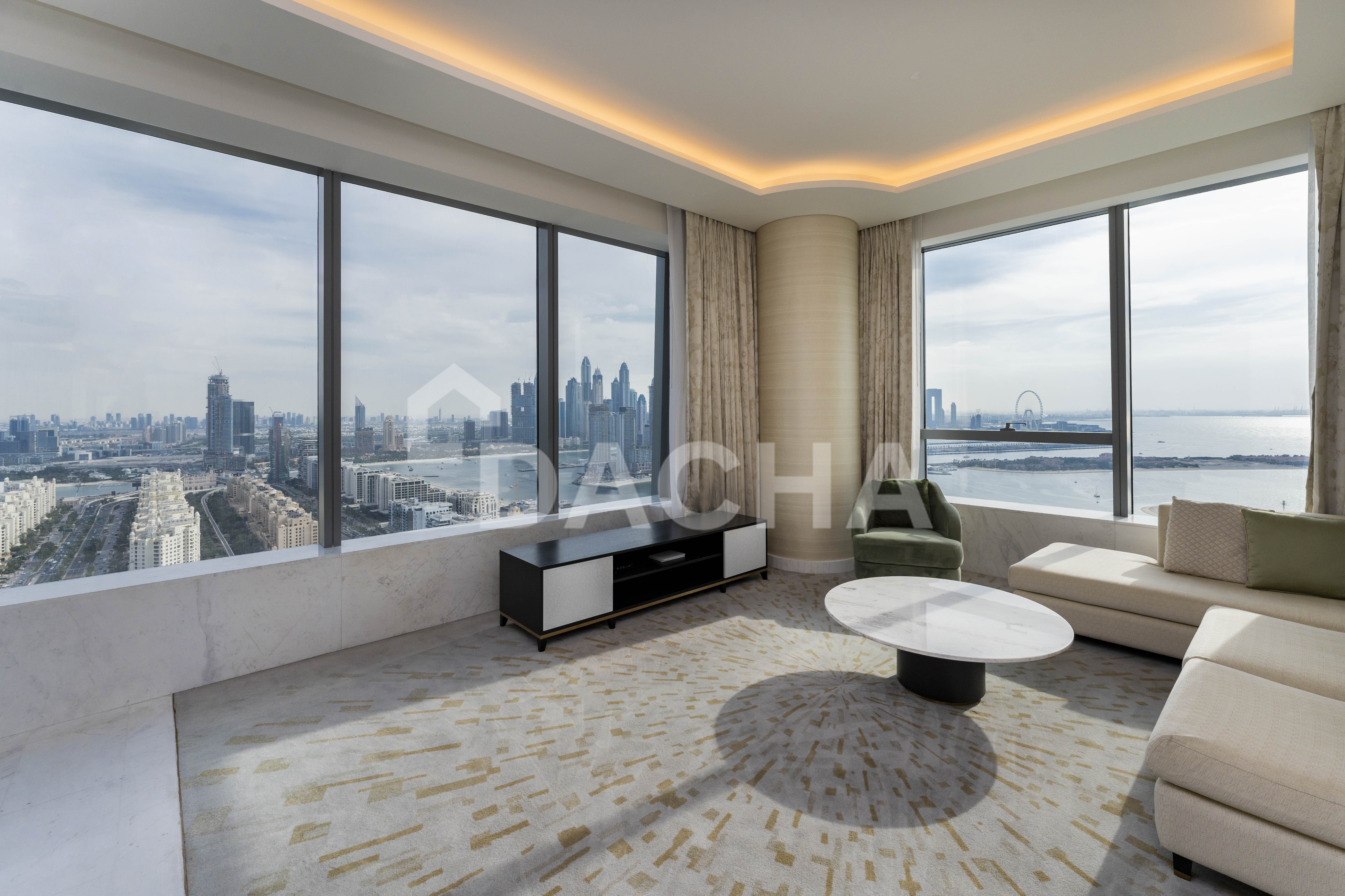 Vacant | Corner Unit | Palm Marina Skyline View
