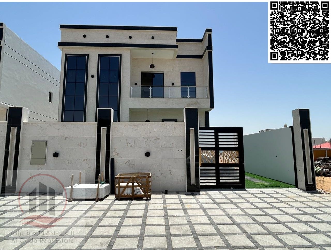 For sale in Ajman, Al-Hailo 2 area: a 3-bedroom villa with central air conditioning, in an excellent location with high-quality finishes, and freehold