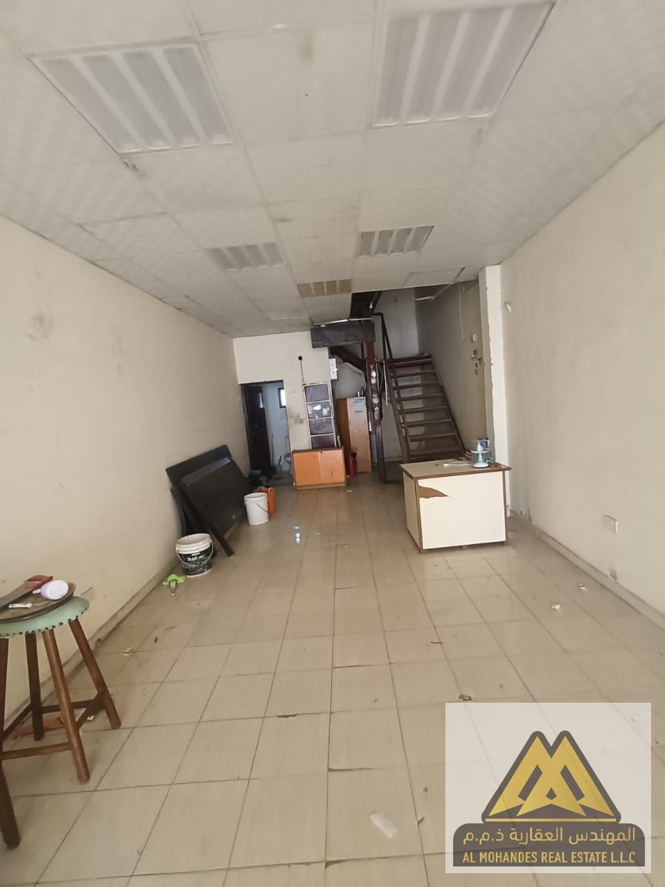 Commercial shop for annual rent in Al Rashidiya 1, Ajman – 1,500 sq. ft. near Pearl Towers on a main road