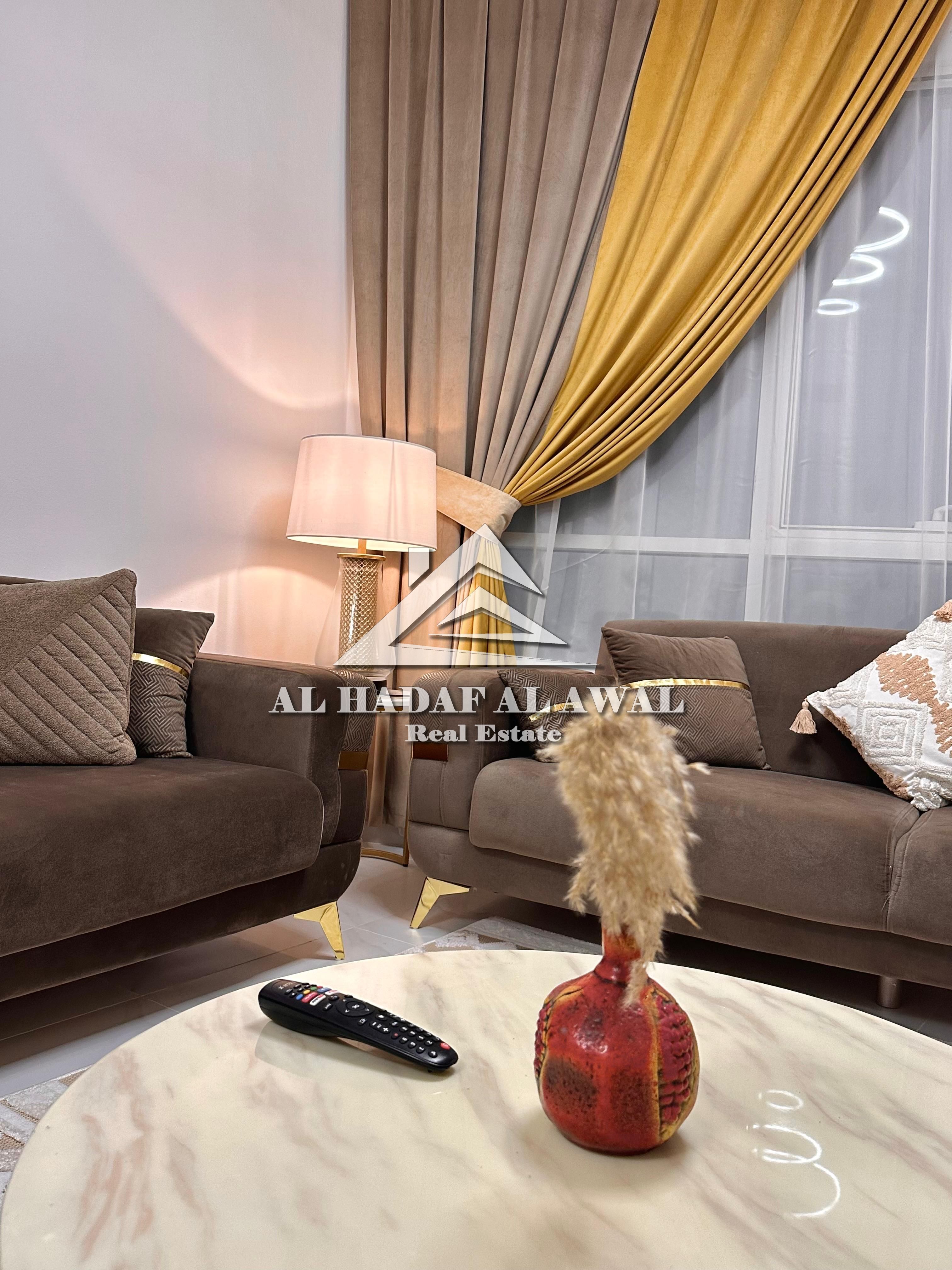 Sharjah,Al Qasba:Two bedrooms, a large living room, a balcony with a stunning sea view, and two bathrooms. Rent: AED 8500. Security deposit:AED 1000