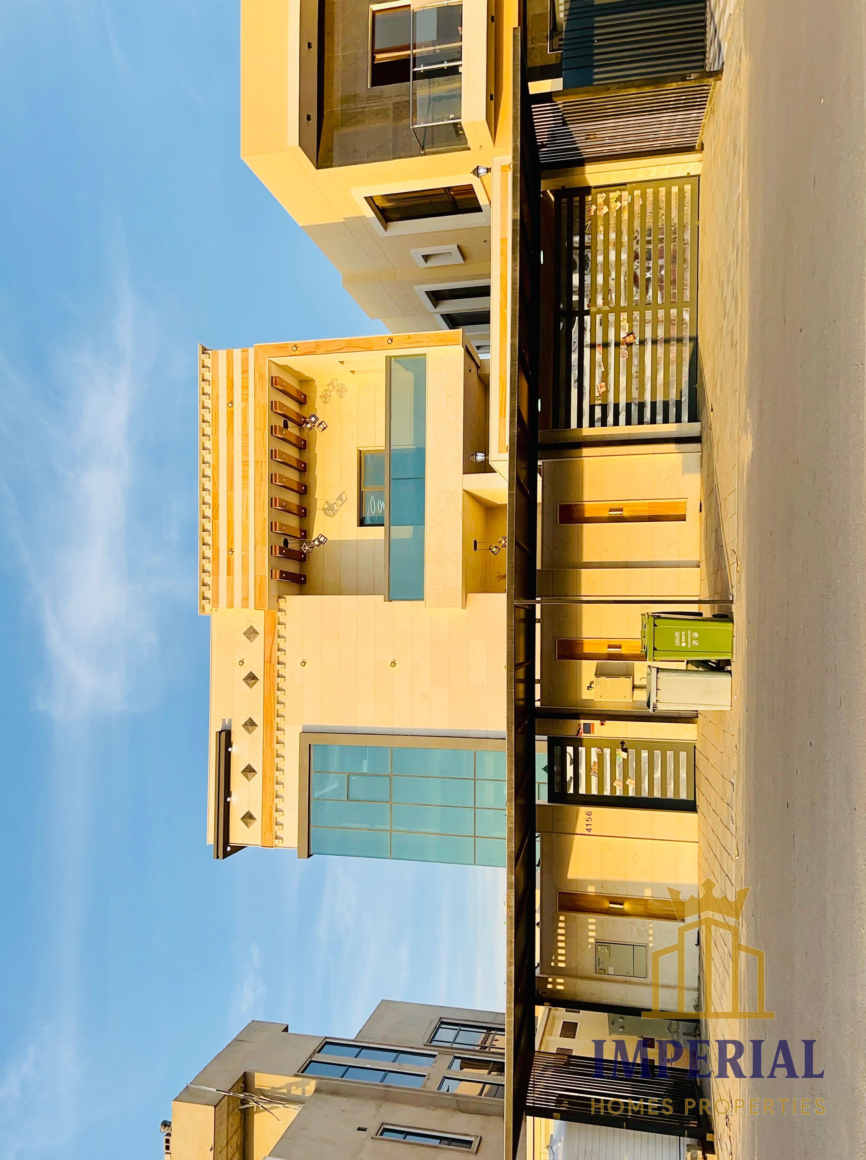 Villa for rent in Al Yasmin area, first occupancy, ready to move in (5 master bedrooms)