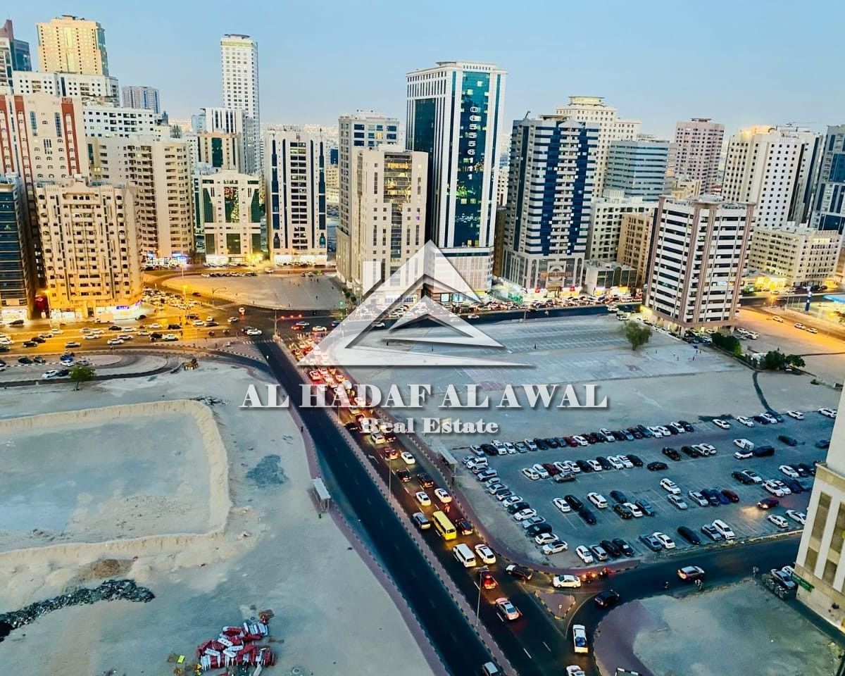 Two bedroom hall in Al Taawun comfortable layout good finishing prime location close to all services annual rent 7500 AED including internet security