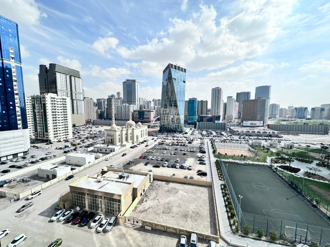 Brand New 2bhk apartment available with free parking & balcony with 2 master bedroom near dubai exit