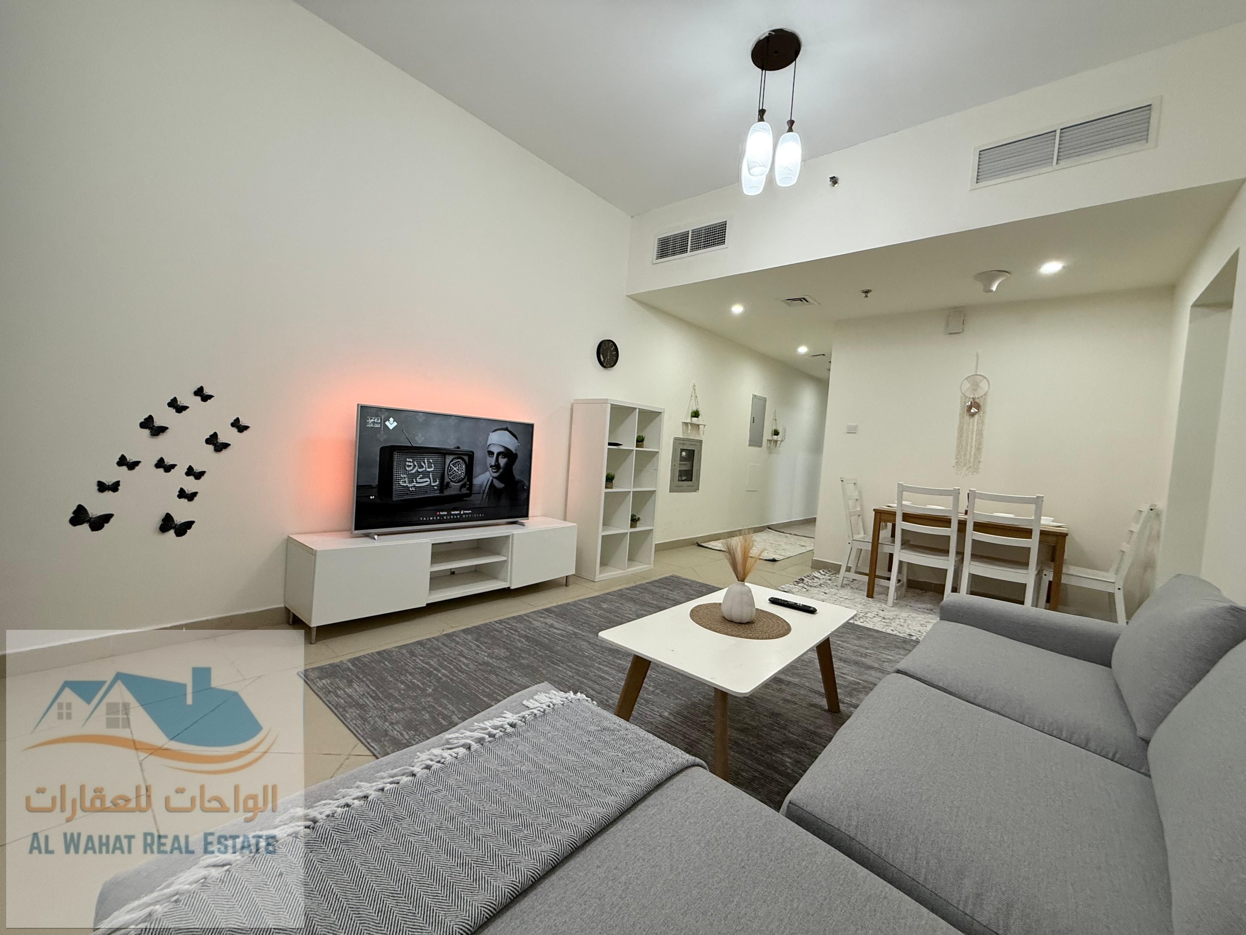 Now available: a one-bedroom apartment with a living room and balcony, offering a stunning view. Fully furnished with brand new, super deluxe furnitur