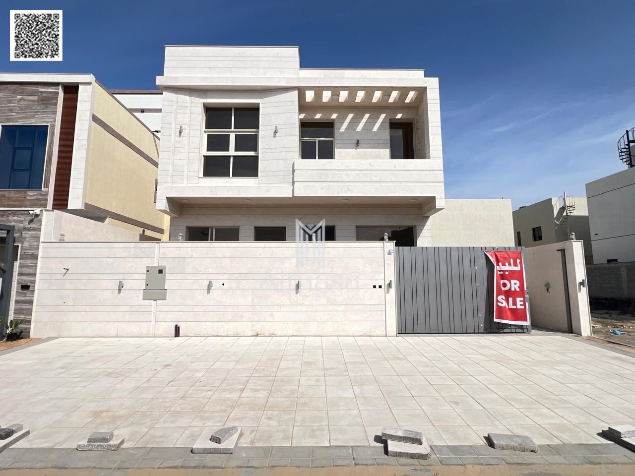Villa for sale in Al Bahia area, 4 bedrooms, 2 floors, land area 3014 sq m, built area 3400 sq m, price 1,850,000 (including registration fees)