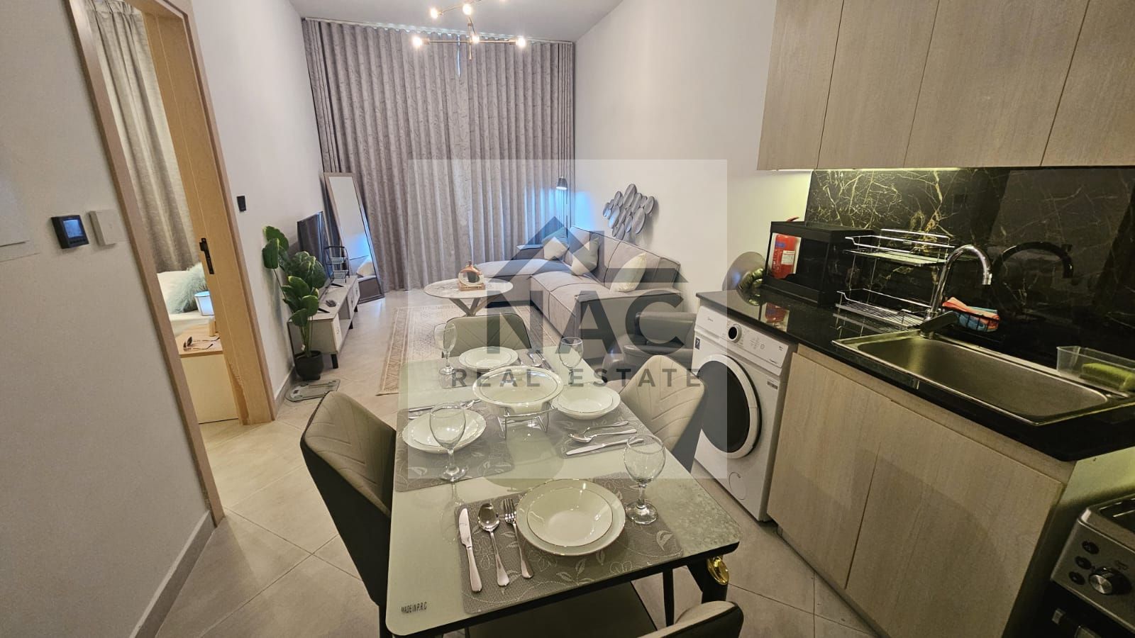 Very spacious 1Bhk fully furnished apartment 85k Ready to move