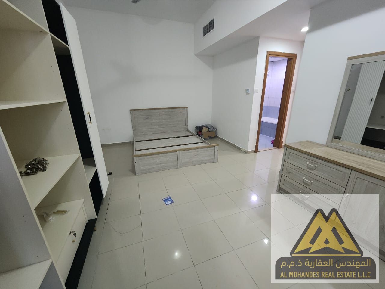 Master bedroom, large living room, separate kitchen, balcony