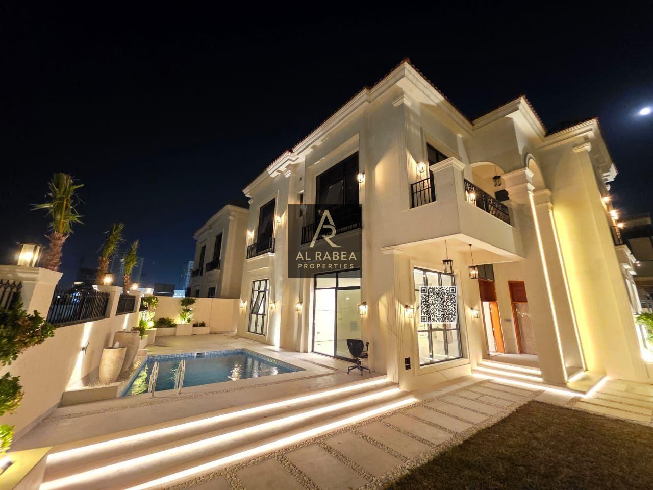 For sale: A very elegant and luxurious villa in Al Yasmin, ideal for those with discerning taste. Located on Mohammed Bin Zayed Road, it offers easy a