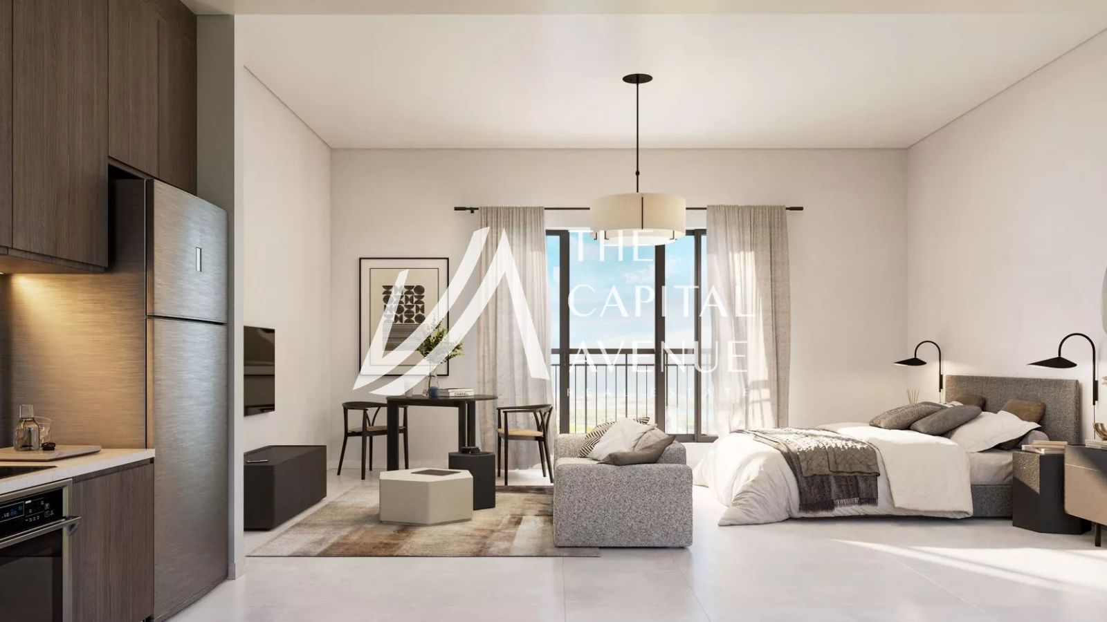 Studio with Balcony | Next to Corner | Furnished