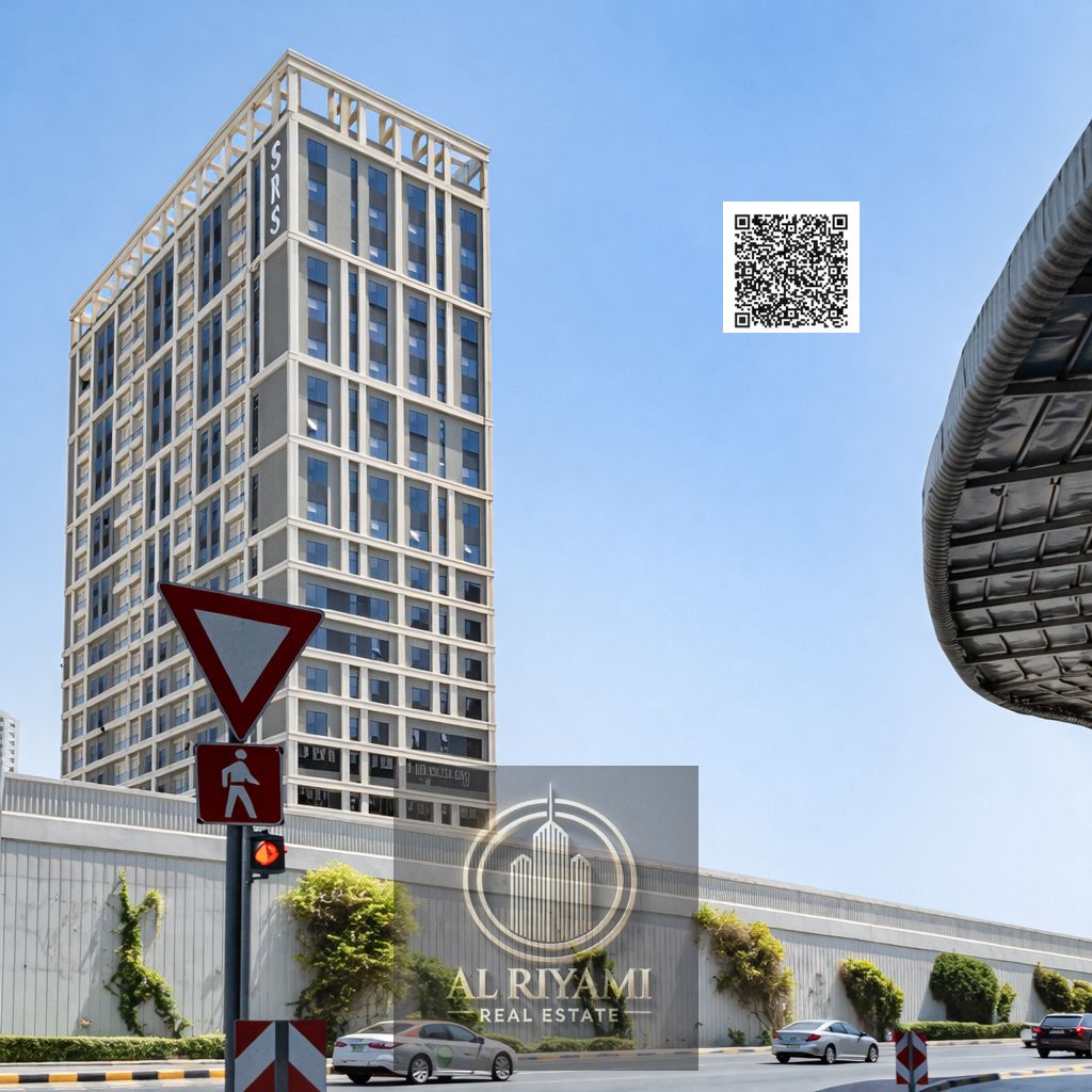 Two-bedroom apartment with living room, balcony, and gym for rent in SRS Tower – Al Rashidiya 1