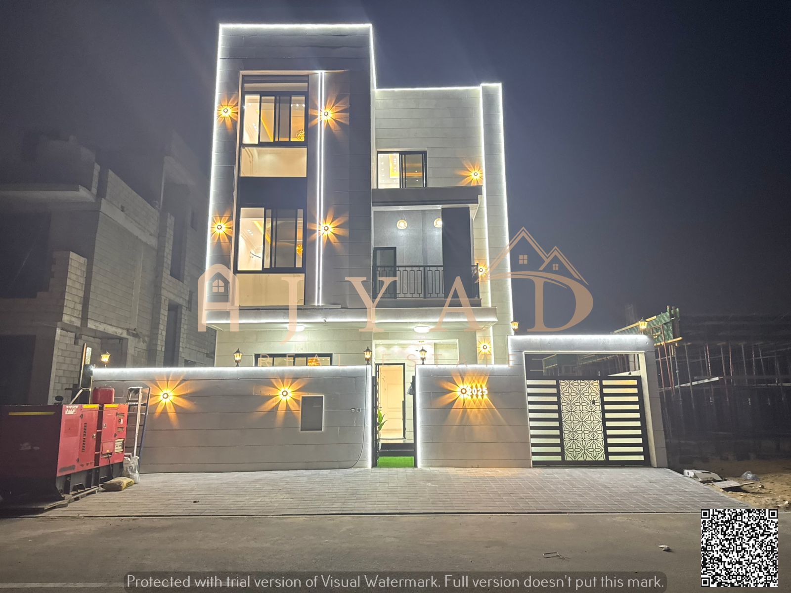 For Sale: Modern Villa with an Elegant Design in Al Zahia 2, Ajman. Includes electricity, water, and air conditioning. Features a swimming pool