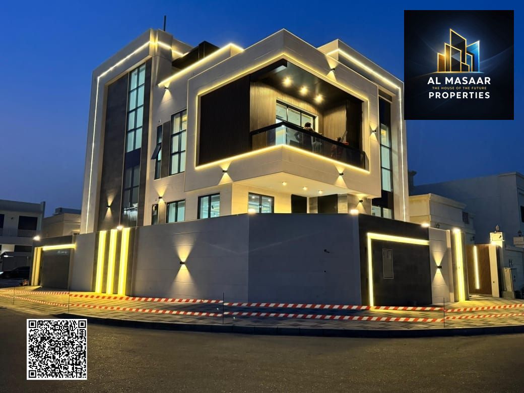 Villa in Al Zahia area, 4 master bedrooms, freehold ownership for all nationalities, 3500 sq ft