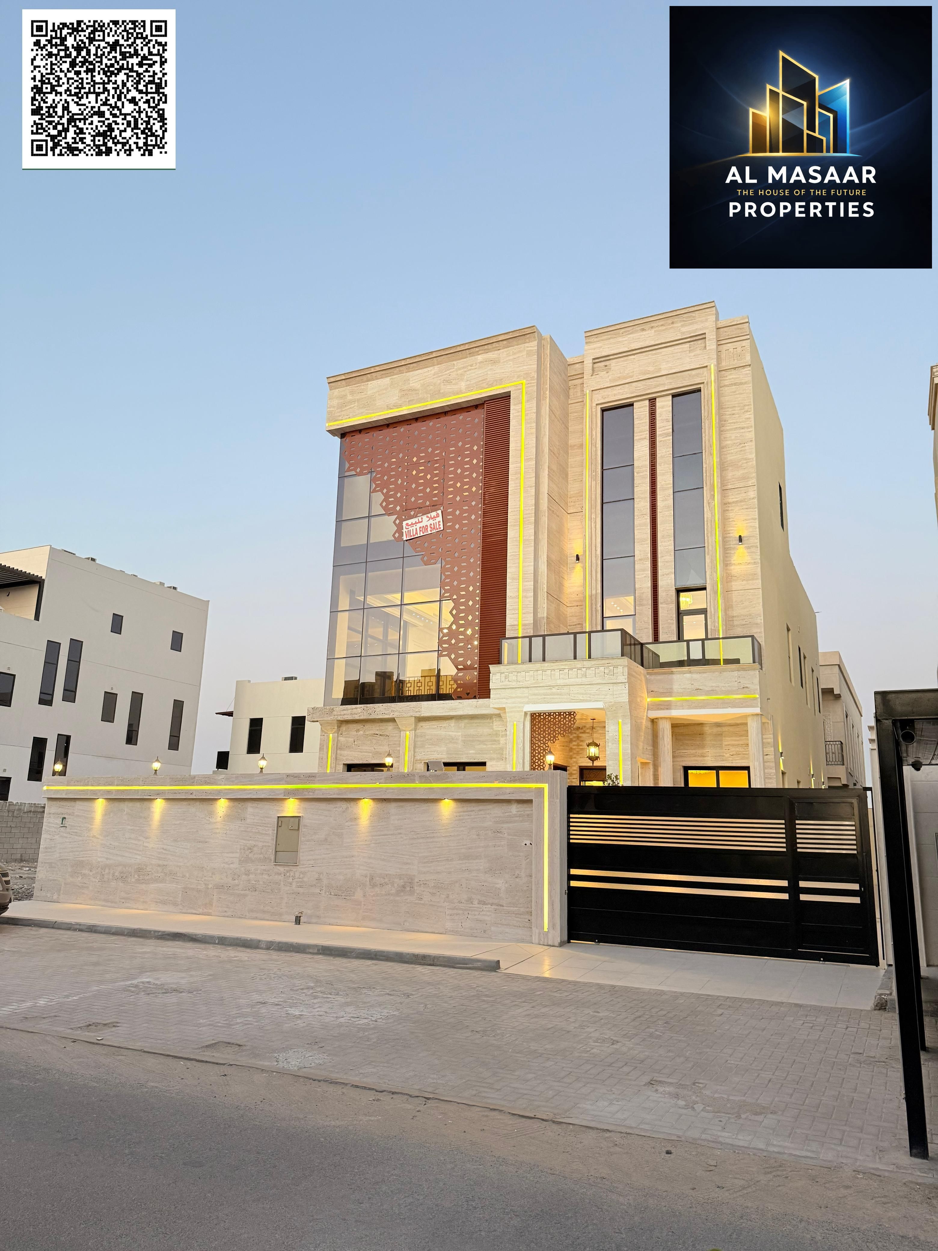 Classic villa, 6 master bedrooms, rooftop pool, in Al Alia - Ajman, in a prime location