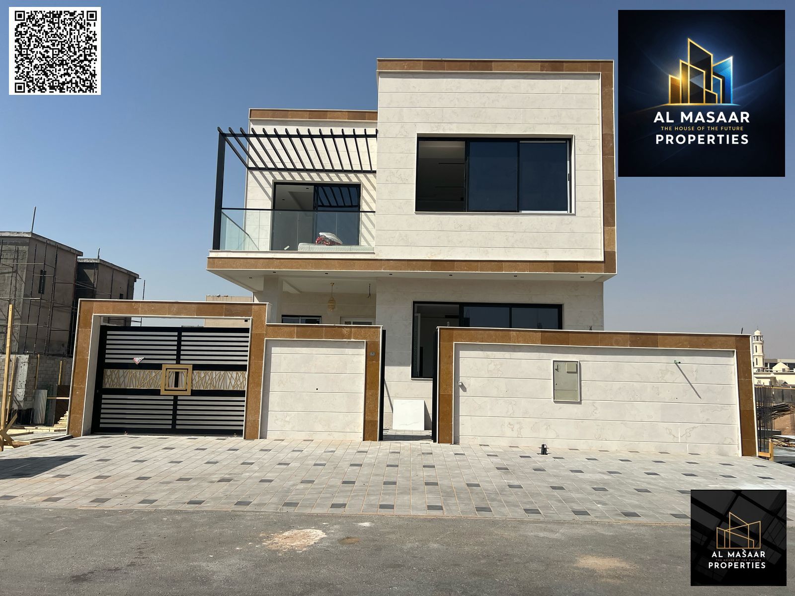 For sale a villa in Al-Yasmeen, directly behind the garden and services, at a distinguished price, including registration fees