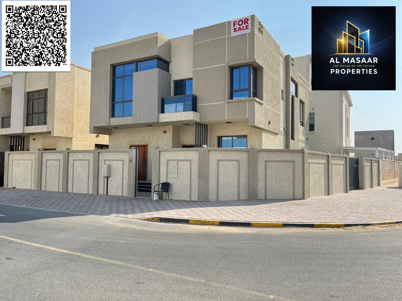 Villa for sale in a location near the mosque. Includes air conditioning, electricity, and water. Very spacious interior layout.
