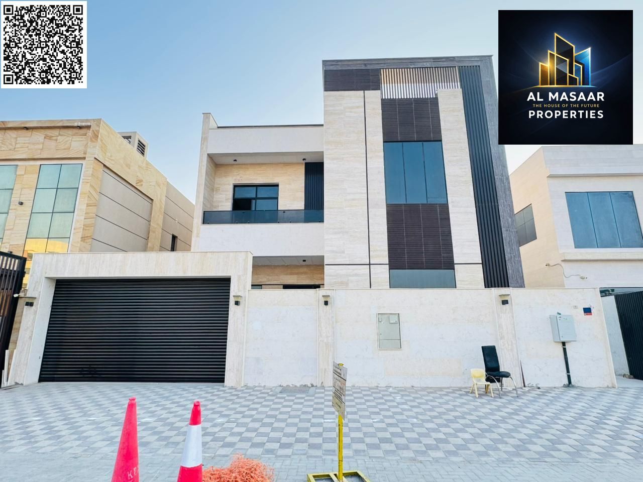 Modern two-story villa with a roof terrace, 5 master bedrooms, and elevator. Price includes air conditioning and is negotiable.