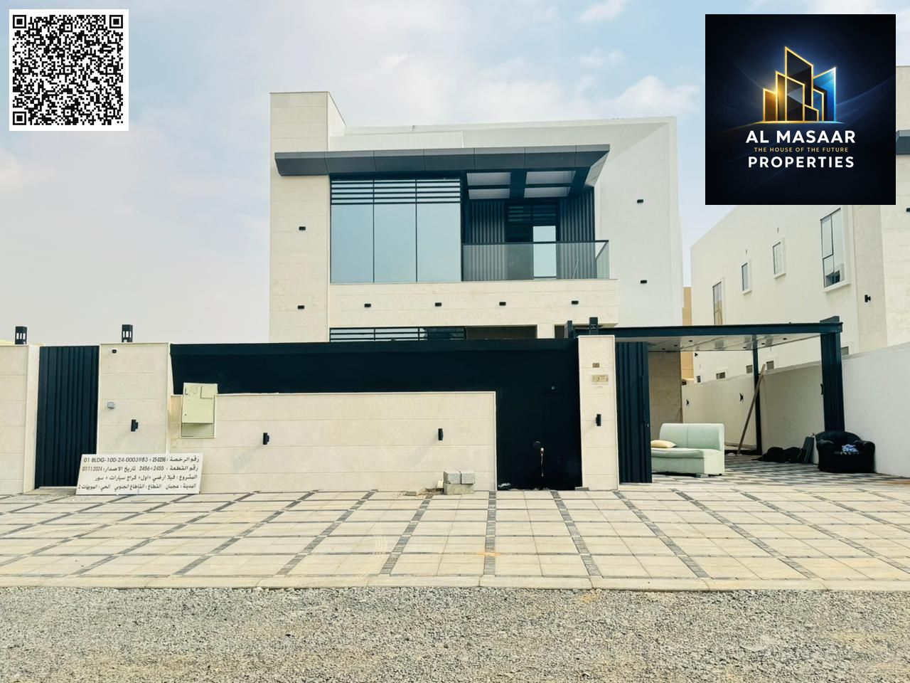 Luxury villa with a modern design, 5000 sq ft, with a large garden. Price includes air conditioning and is negotiable.