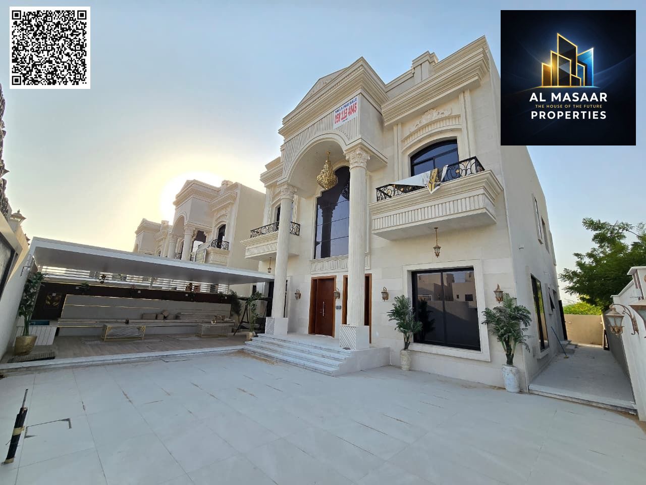 Classic villa for sale in Al Yasmin, ready to move in, close to all services, electricity and water included, freehold ownership for all nationalities