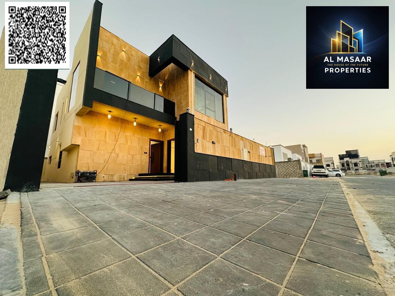 Modern villa with 5 master bedrooms in a prime location, price includes registration and ownership fees.