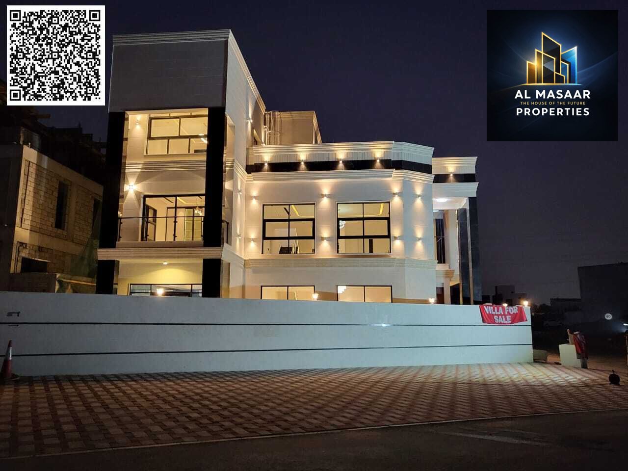 Modern villa on a corner lot with a garden and roof terrace, price includes registration and ownership fees, air conditioning, electricity, and water.
