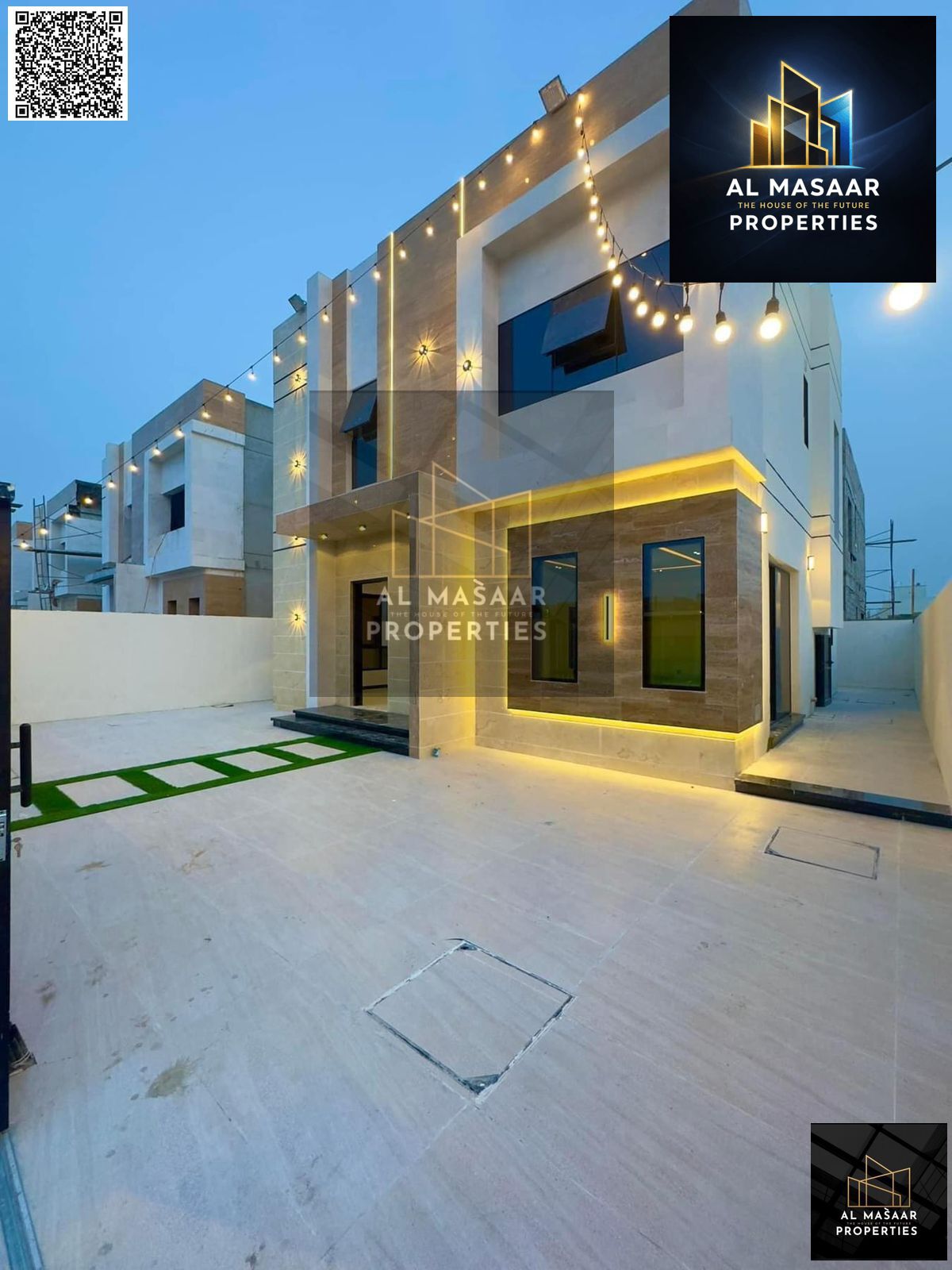 Villa for sale in Al Helio, Ajman | 4 master bedrooms + majlis, hall and maid's room | 3014 sq ft plot | Modern finishing including registration