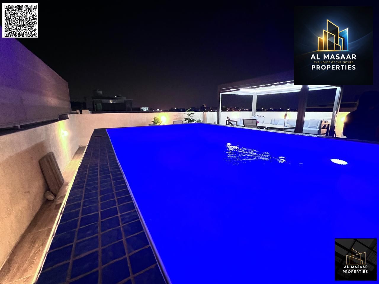 For sale: Corner villa, two floors plus a rooftop pool, custom-designed smart home system, 5 bedrooms. Price includes furniture, electricity, water, a