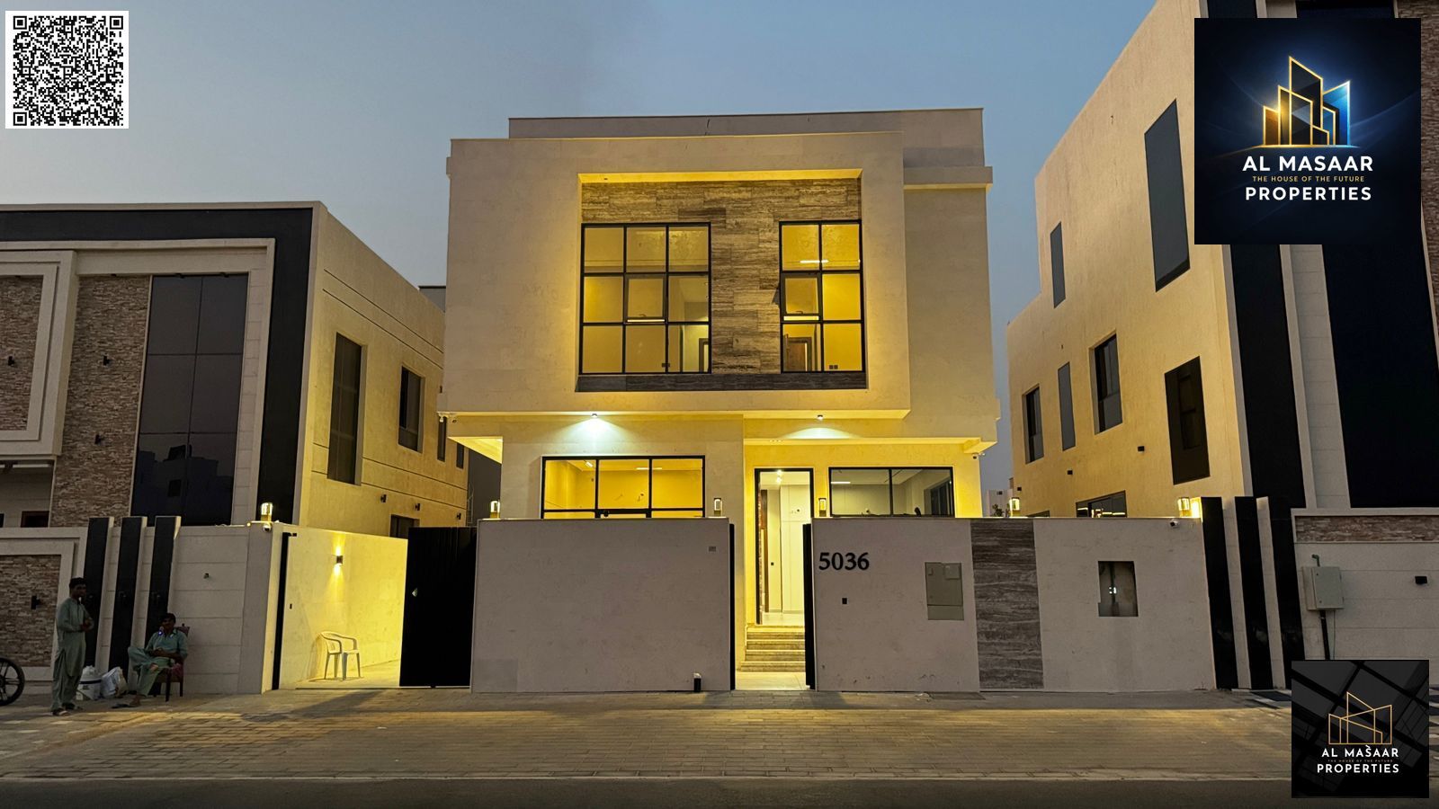 Villa for sale - two floors and a roof - with a large yard and a negotiable price - near Sheikh Mohammed Bin Zayed Road - freehold ownership for all n
